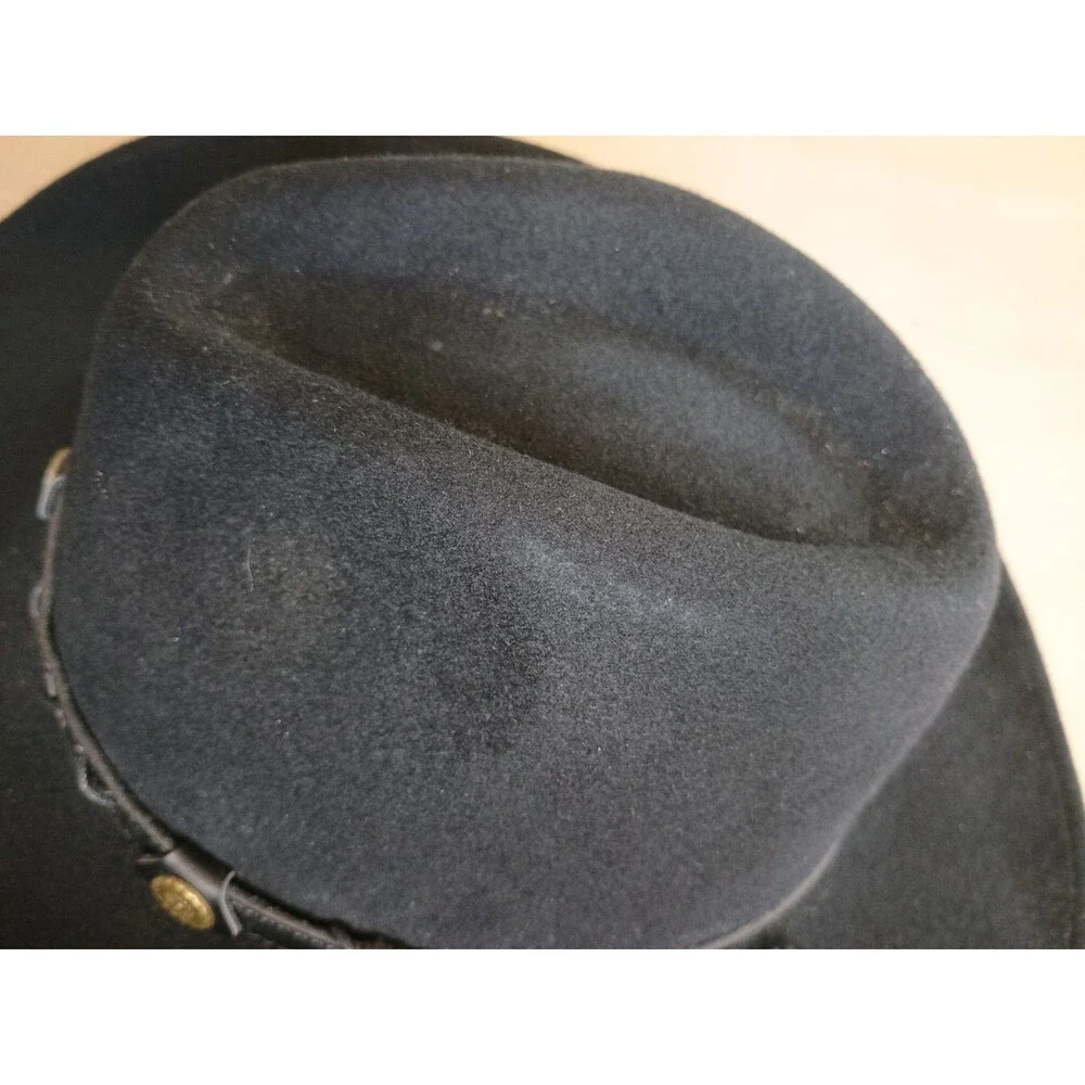 Twister Dakota 100% Wool Size Large Cowboy Hat Western Wear Black Rancher Felt